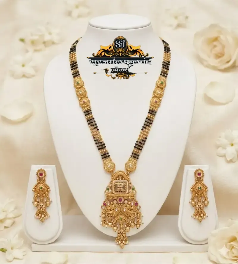 Antique Jadau Long Mangalsutra β 22K gold