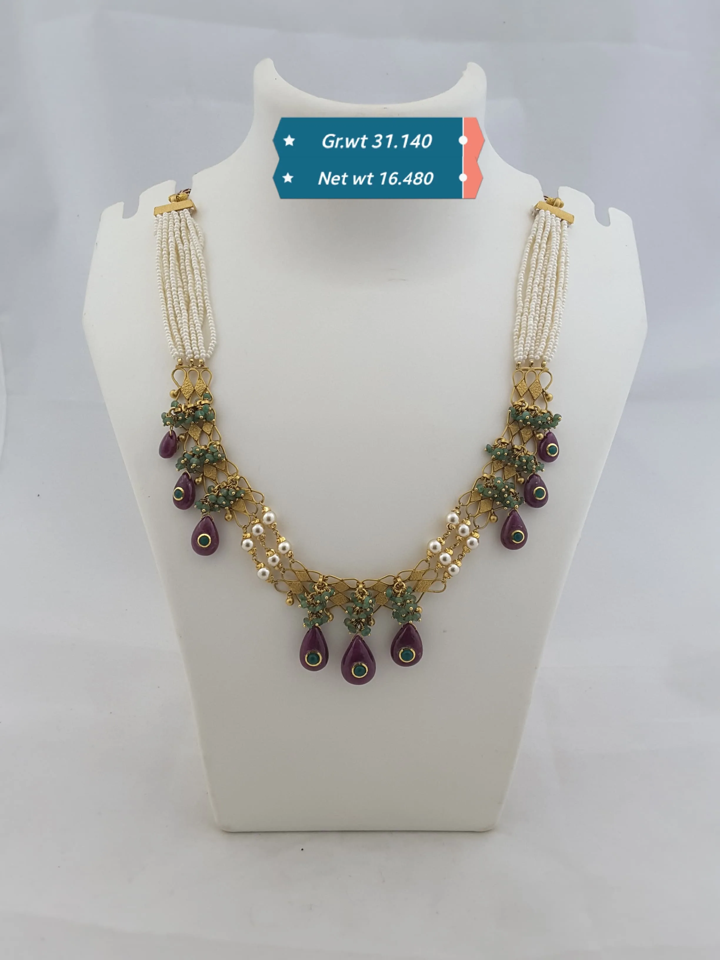 Antique Mala 22K gold Kolhapur design 2