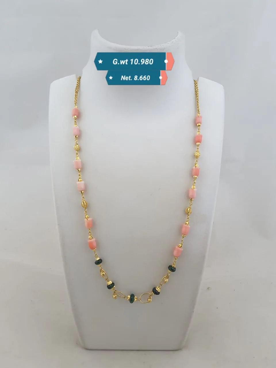 Antique Mala 22K gold Kolhapur design 3