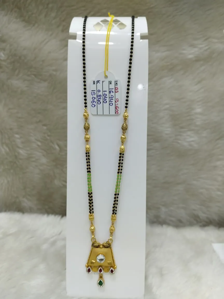 Antique Mangalsutra Mat finish — gold Mangalsutra Kolhapur