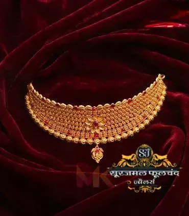 Chokar Antique 22K gold Kolhapur design 4