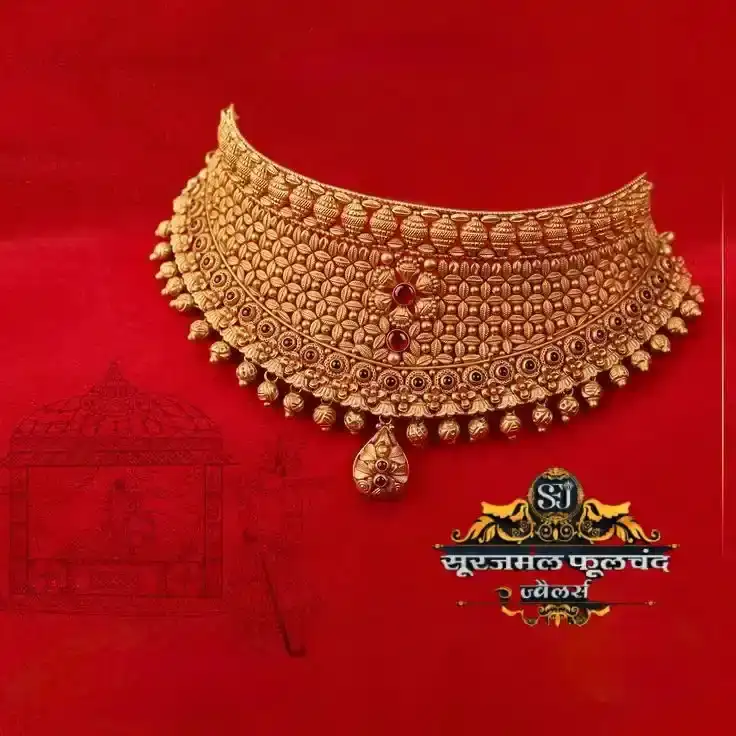Chokar Antique 22K gold Kolhapur design 5