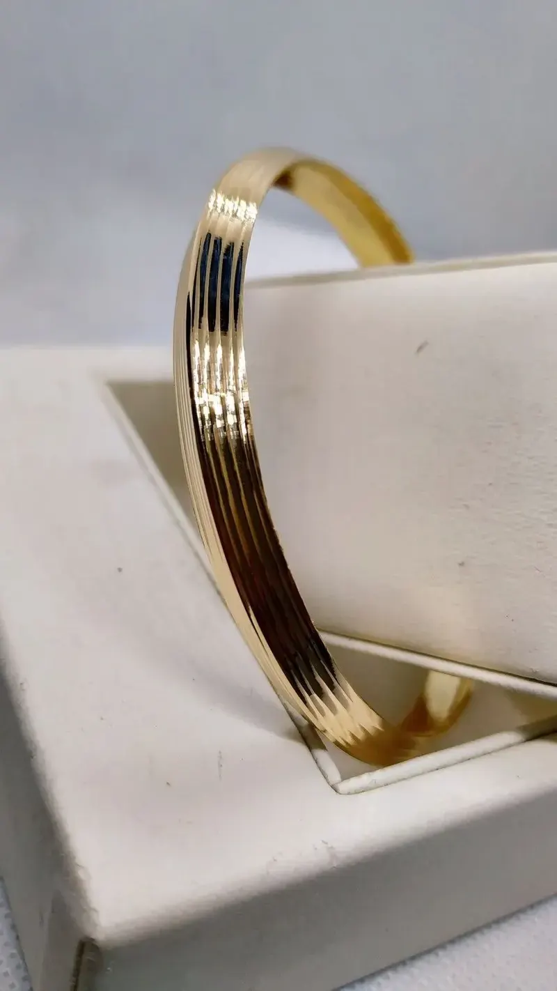Fancy gold kada for men 22K Kolhapur design 1