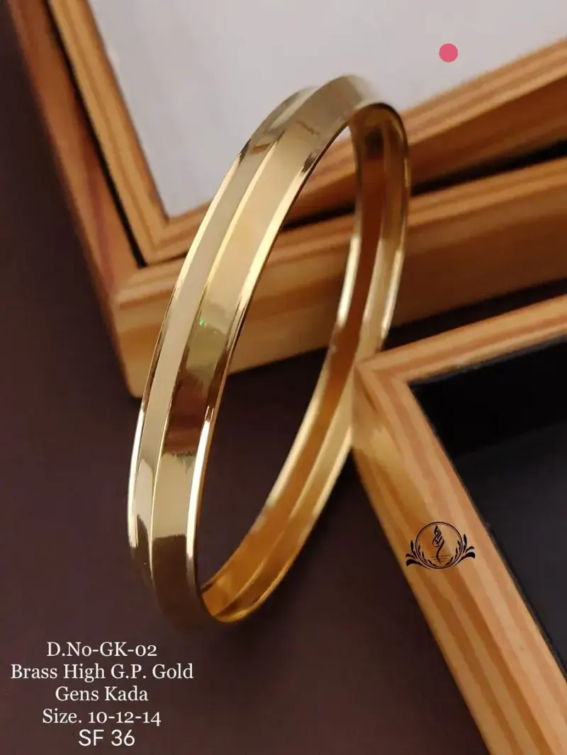Fancy gold kada for men design 4