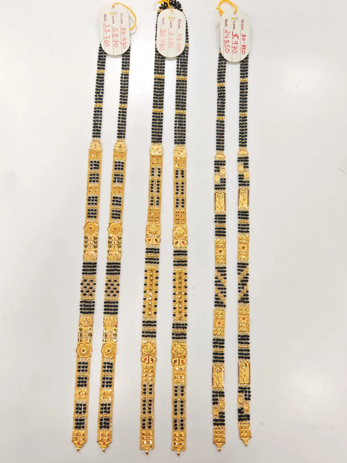 Long Mangalsutra 22K gold Kolhapur design 2