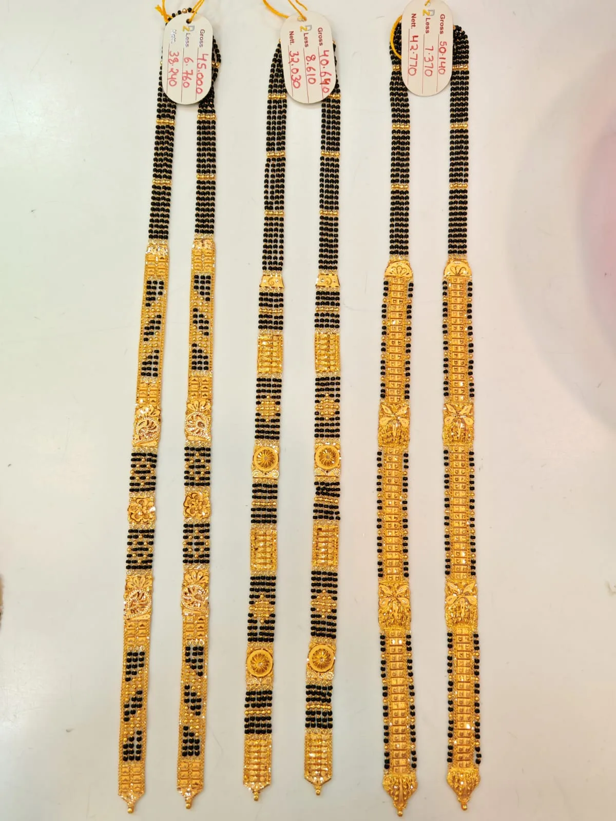Long Mangalsutra 22K gold Kolhapur design 3