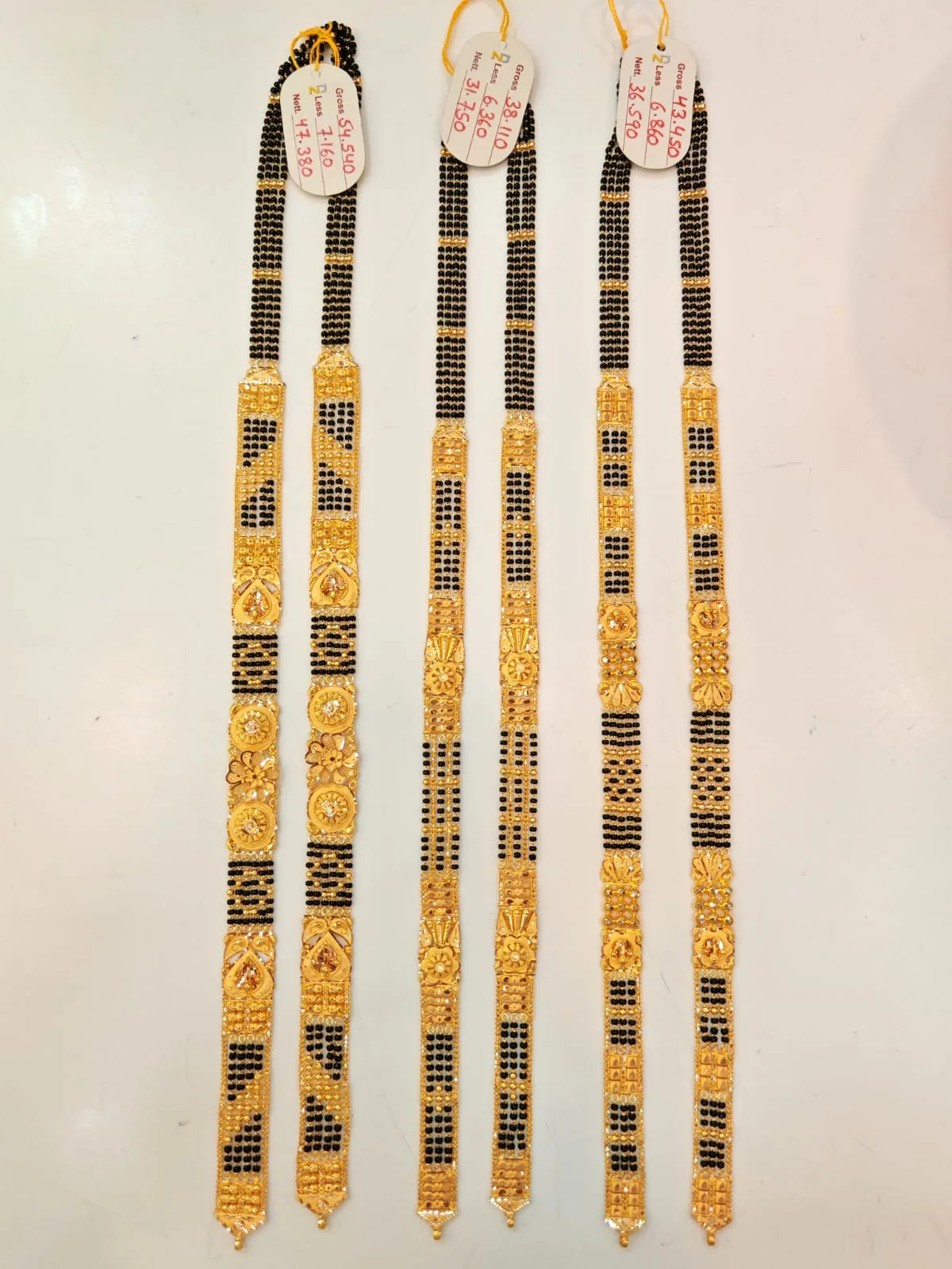 Long Mangalsutra 22K gold Kolhapur design 4