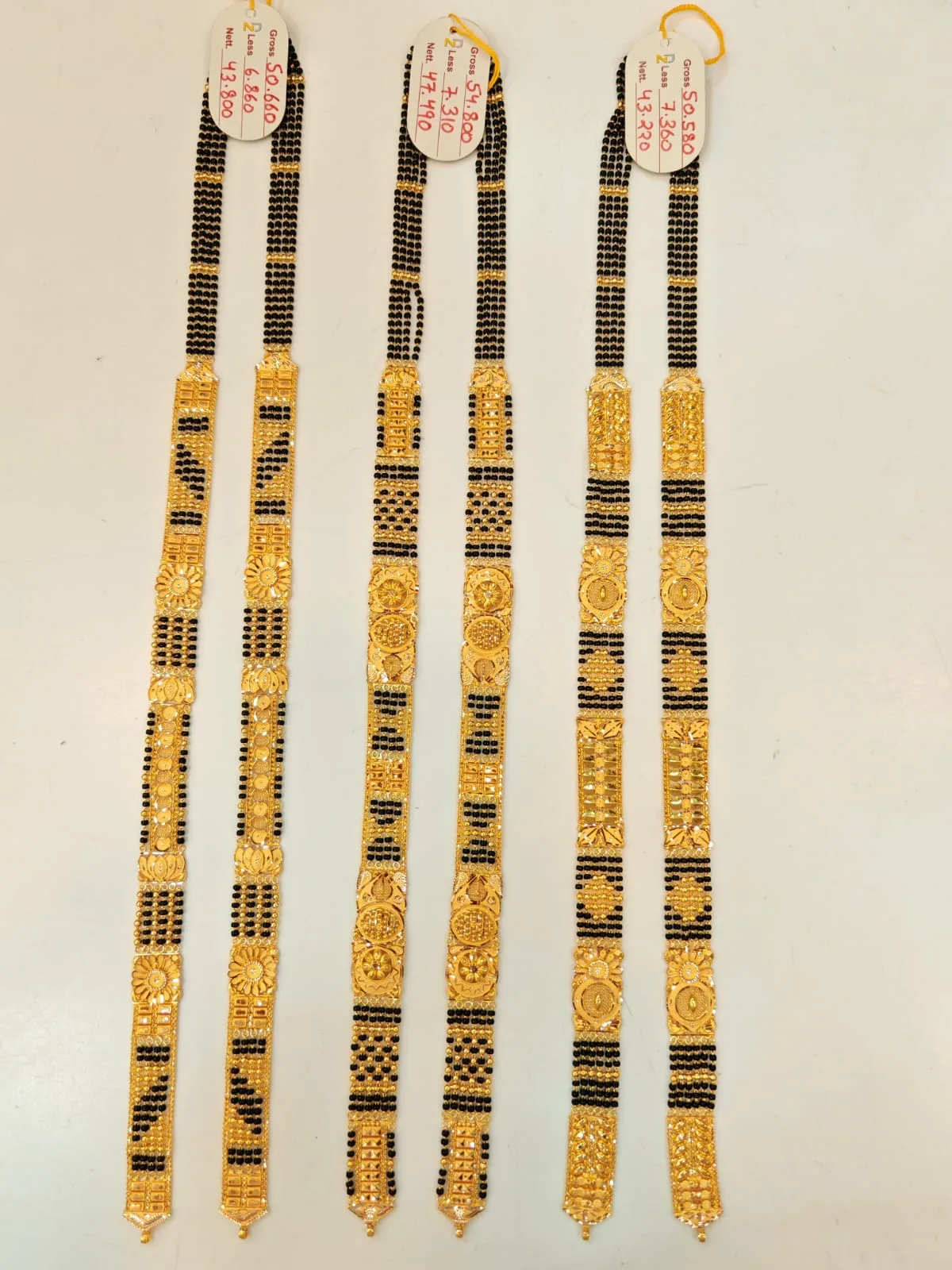 Long Mangalsutra 22K gold Kolhapur design 5
