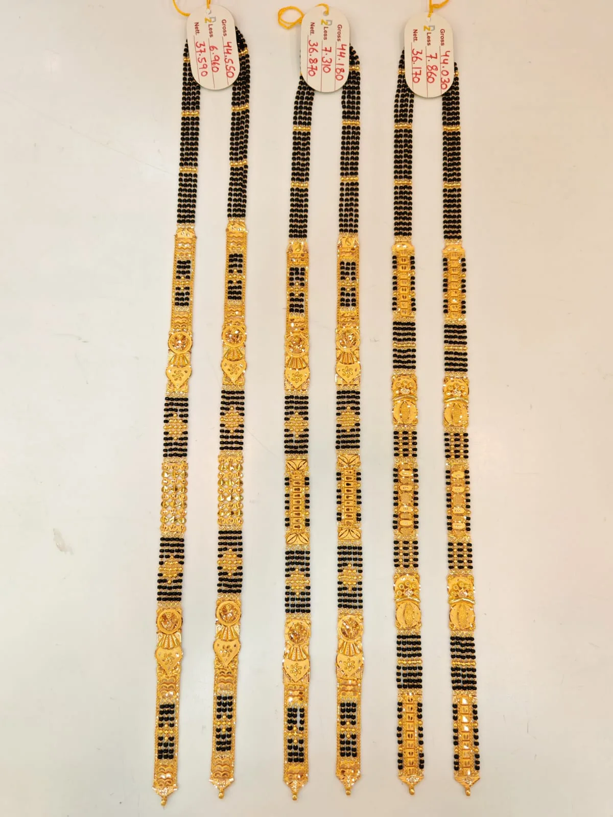 Long Mangalsutra 22K gold Kolhapur design 6
